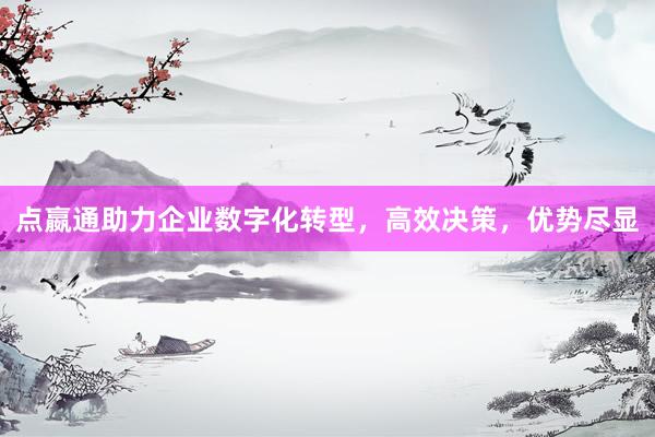 点嬴通助力企业数字化转型，高效决策，优势尽显