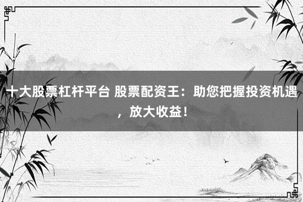 十大股票杠杆平台 股票配资王：助您把握投资机遇，放大收益！