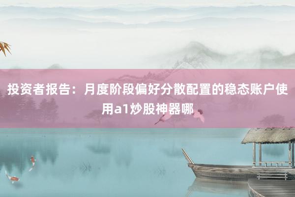 投资者报告：月度阶段偏好分散配置的稳态账户使用a1炒股神器哪