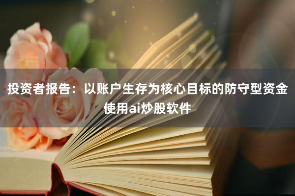 投资者报告：以账户生存为核心目标的防守型资金使用ai炒股软件